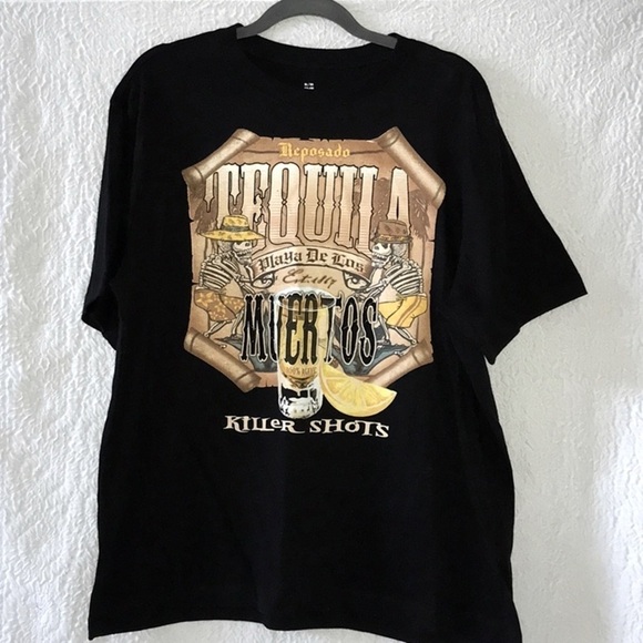 REPOSADO Tequila Muertos Killer Shots T-Shirt - Picture 1 of 4